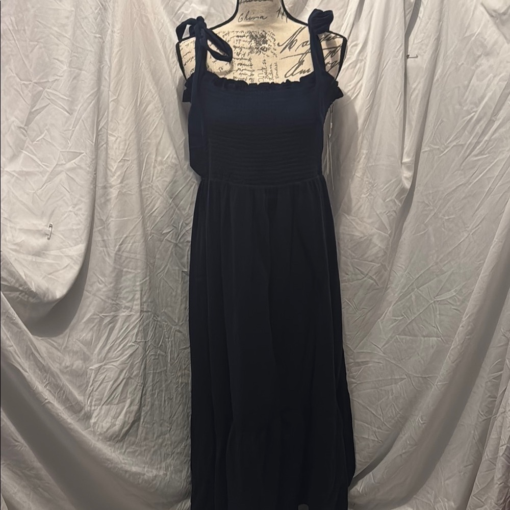 Caslon Blue Sleeveless Square Neck Sundress
